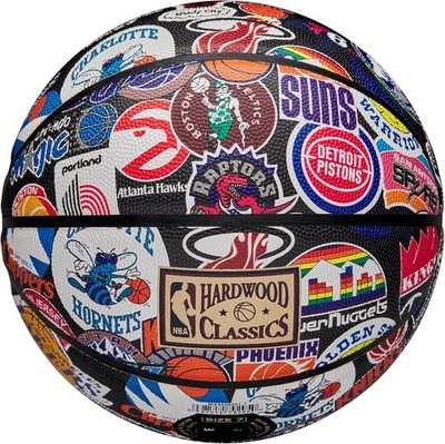 NBA All Team Retro Synthetic Leather Rubber Basketball - Size 7