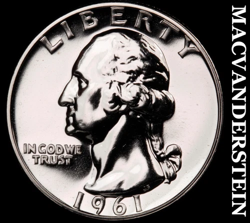 1961 Silver Washington Quarter - Choice Gem Proof  Lustrous  #G9192