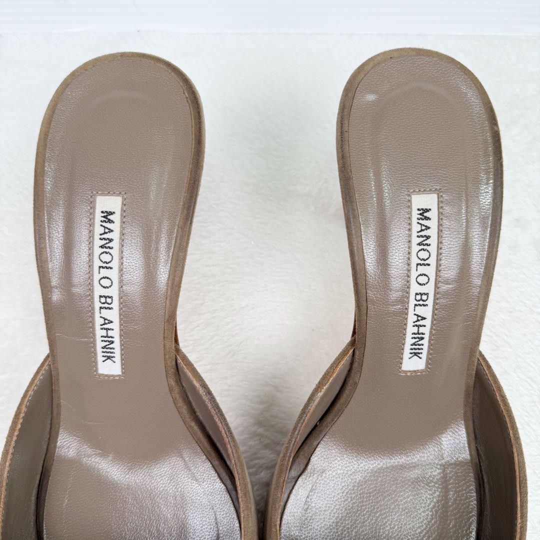 MANOLO BLAHNIK スエードミュール　36.5 MANOLO BLAHNIK マノロブラニク ミュール MAYSALE SUEDE DAIM