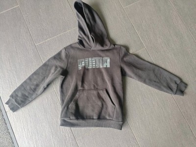 PUMA Graphic Hoodie Jumper 9-10 Years Black Cotton 140 Schwarz