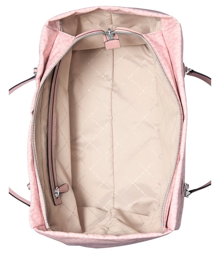 Michael KorsGeorgia Large Top Zip Tote Bag signature print canvas Smokey Pink Nw - Image 4 of 4
