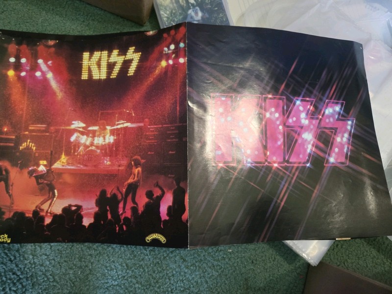 1976 Kiss Teen Magazine Poster Inserts Lot of 2 ,I Bought Original Magazine.