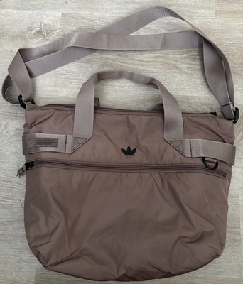 ADIDAS Originals Beige Logo Puffer Shopper TOTE Crossbody Shoulder Sport Bag Gym
