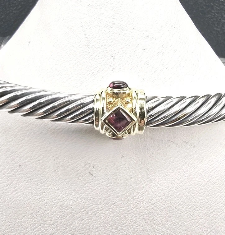 Pulsera Renacimiento David Yurman con Turmalina Rosa, Granate Rodolita y 14k Foto 2 de 4