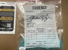 Steven Michael Quezada Signed  Prop Evidence Bag W/ Blue Meth “Breaking Bad” JSA
