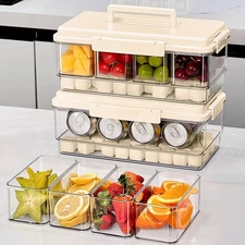 MineSign 2Pack Ice Chilled Caddy with Removable Containers for Condiments Tac...
