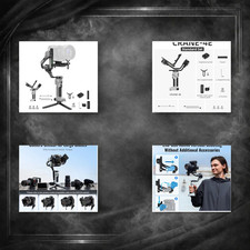 Camera Gimbal Stabilizer with Handheld Controller  Tripod, Vertical Shooting, B