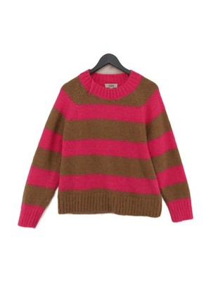 COS Damen Pullover S mehrfarbig gestreift Mohair mit Wolle Rundhals Pulli