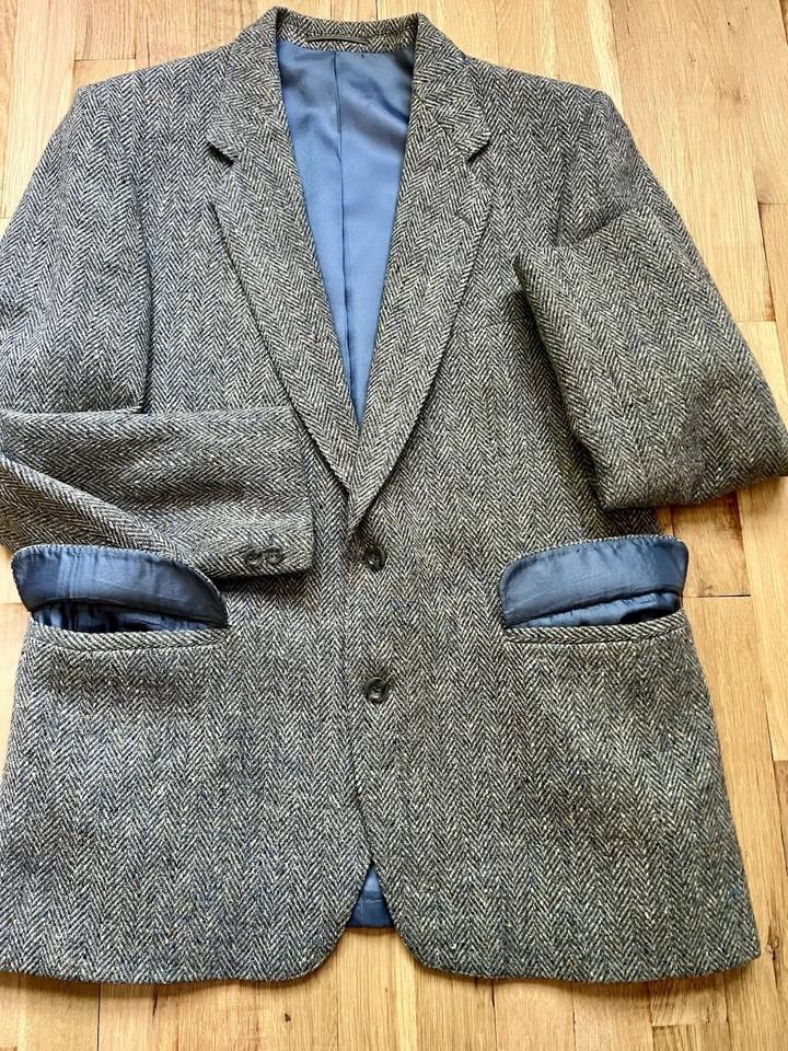 Vintage Magee Tailored Donegal Handwoven Irish Tweed Mens 42 Wool Blazer Ireland - Image 4 of 4