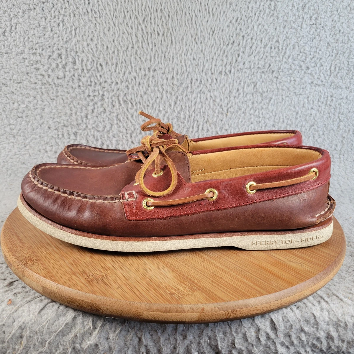 Sperry Gold Cup Wingtip Oxford Shoes Tan Brown Leather Mens 10.5W Men main image 2