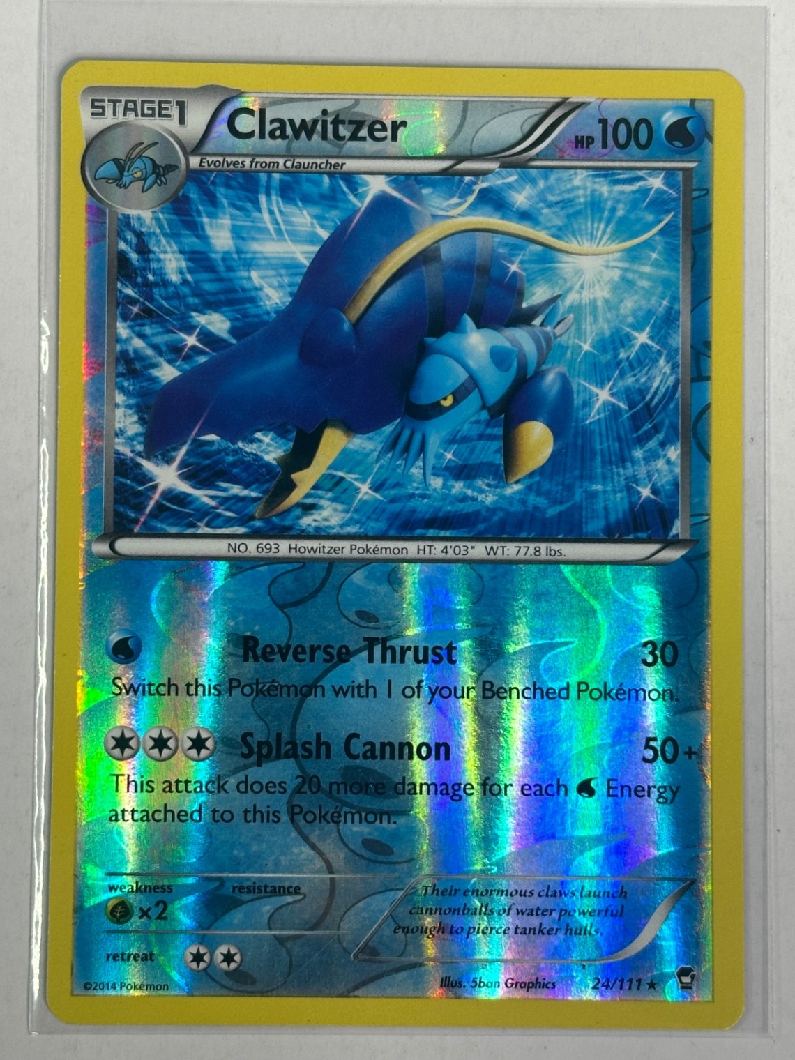 LP Clawitzer 24/111 Reverse Holo XY - Furious Fists