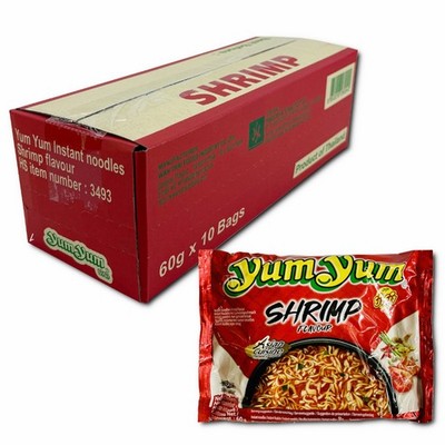 (8,63 /1kg) Yum Yum Instant-Nudel-Suppe Shrimps, 10 Beutel