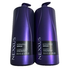 Nexxus Keraphix Repair Shampoo Conditioner Set 33.8 Oz Damaged Hair KRT Therapy