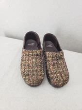 Dansko Women Clogs 38 Brown Tweed Professional Comfort Slip On Comfort Shoes