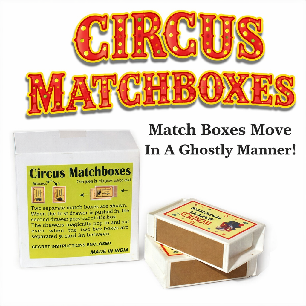 CIRCUS MATCHBOXES Ghost Magic Trick Pops Out Pocket Acrobatic