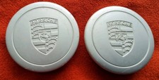 2x Porsche 911 901 912 F Fuchs coprimozzo copricerchio alluminio 3 staffe 66 mm orig.