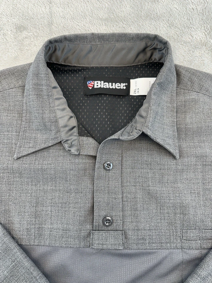 Blauer 8471 Wool ArmorSkin Base Long Sleeve Shirt Size 2XL Gray Heather - Image 3 of 4