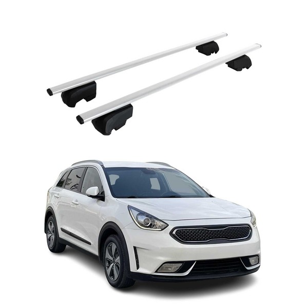 DachträGer GepäCkträGer FüR Kia Niro I 2017-2022 GrundträGer ABE Silber 2X-image