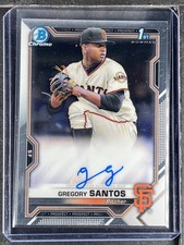 Santos, Gregory - 2021 Bowman Chrome Prospect - Autograph