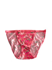 Victoria's Secret Stretch Cotton String Bikini Panty Coral Floral