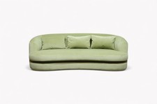 Lozenge Large 3 Seater Sofa, Velvet Pistachio