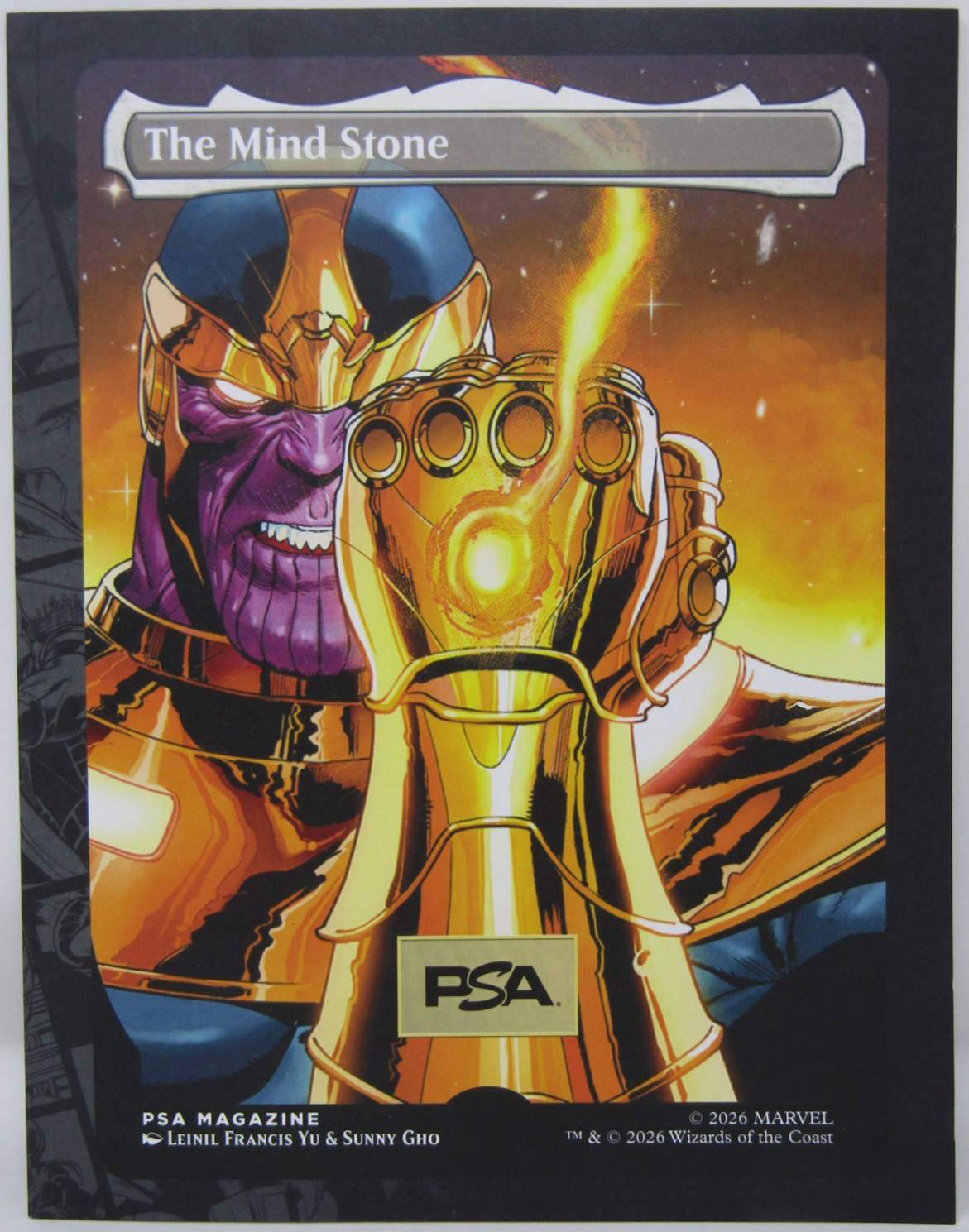 Magic the Gathering PSA Magazine Marvel The Mind Stone w/Sealed Promo Card view 4