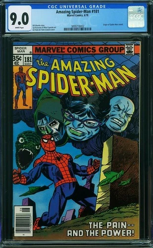 AMAZING SPIDER-MAN  #181 CGC VF/NM9.0  WHITE PAGES!    3899718002