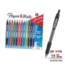 12 Count Retractable Ballpoint Pens - Paper Mate Profile - Assorted