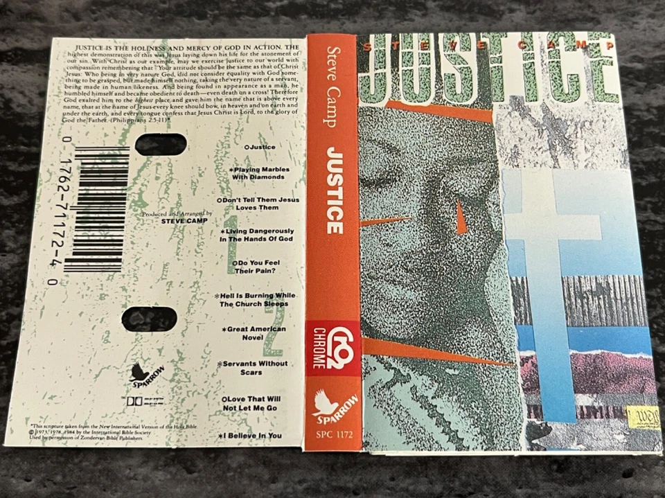 Steve Camp - Justice [Audio Cassette Tape 1989 Sparrow Records] Made In USA Rock - Image 3 of 3