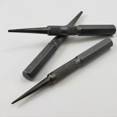 Wilde Tool 3 Pc Nail Punch Set Made in USA 1/32, 1/16, 3/32