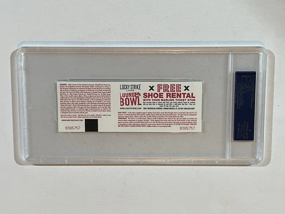 Griffey Jr 2008 Ticket 600 Home Run PSA 10 Florida - Image 3 of 3