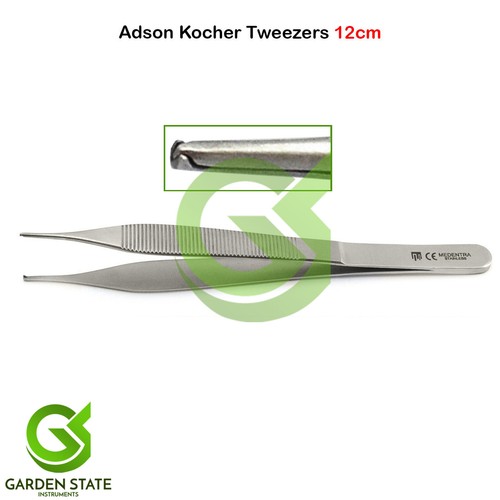 Surgical Adson Kocher Toothed Tissue Hold Forceps 12cm Dental Toothed Tweezers - Picture 2 of 2