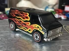 🚨1973 Hotwheels Flying Colors Redlines Super Van Black flames Blister Pulled