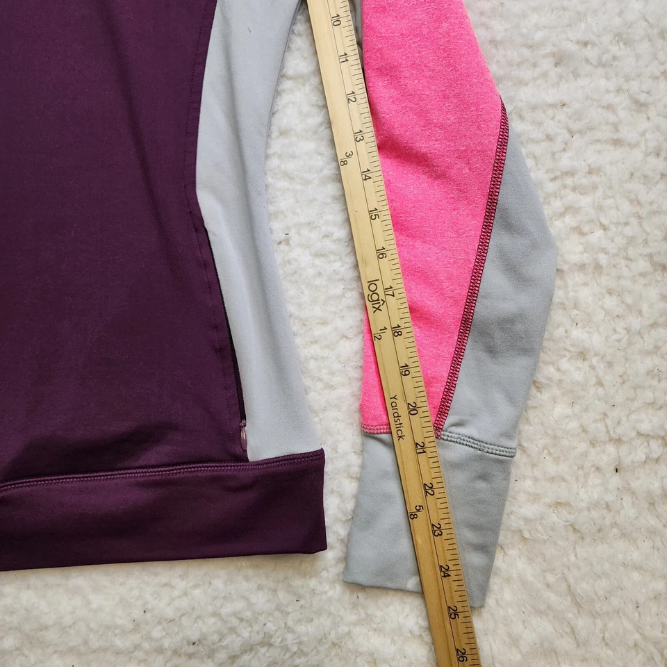 Pullover ROSA Victoria Secret Ultimate cuello embudo mediano púrpura ropa activa Foto 3 de 4