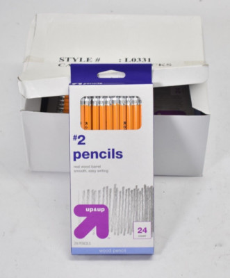 Lot of 11 Packs Up & Up #2 Pencils Wood 24/Box Easy Writing Utensils School