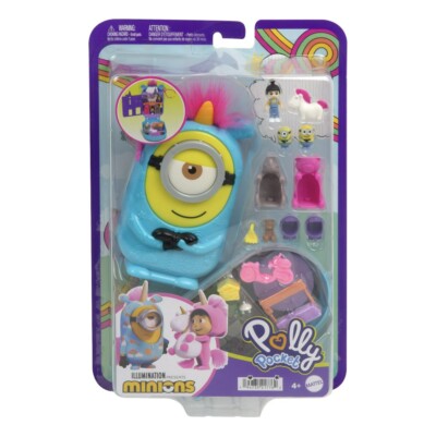 Polly Pocket MINIONS COMPACT PLAYSET Agnes Carl Bob Micro Dolls