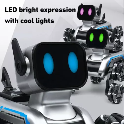 Remote Control Robot Dog Toy,8WD Gesture Sensing Stunt RC Car Music & Light Gift - Picture 5 of 13