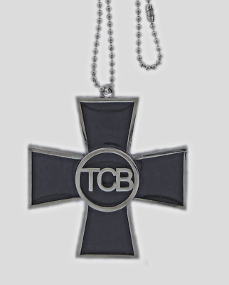 Elvis Presley Necklaces TCB Black Chopper King Rock Men Dog Tag Pendants Vintage