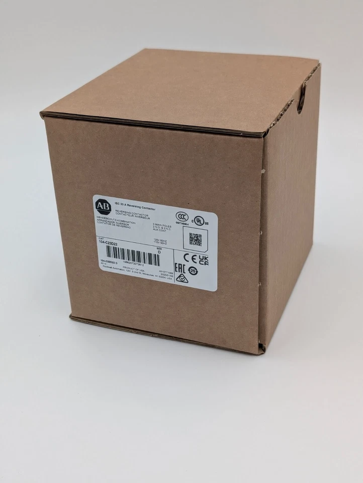 Contactor de marcha atrás Allen Bradley 104-C23D22 23A 110V 50 Hz / 120V 60 Hz. NUEVO Foto 3 de 4
