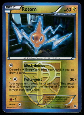 Rotom Reverse Holo (Team Plasma) 49/135 Plasma Storm Pokemon