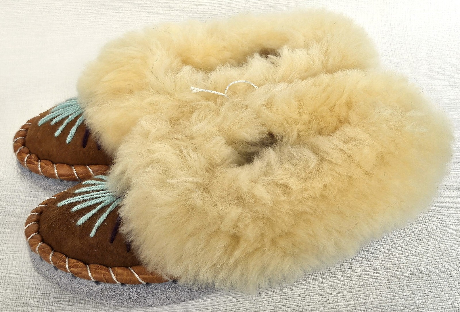 APL PELLICCIA DI AGNELLO PANTOFOLE CALDE taglia 32 NUOVE pelle di pecora pelle fatte a mano (7)