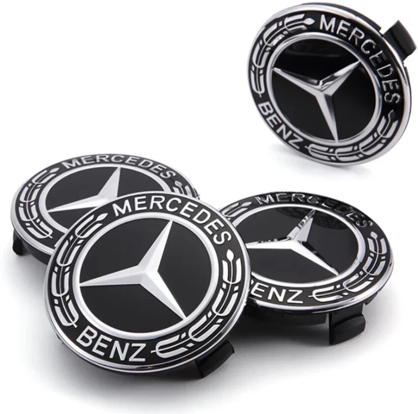 4x Mercedes Alloy Wheel Centre Hub Caps 75mm A B C E S M Class ML CLA - Foto 7