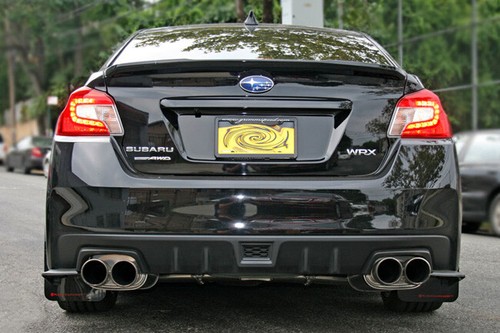 Rally Armor MF32-UR-BLK/SIL Black/Silver UR Mud Flaps for 15-21 Subaru WRX & STI - Picture 10 of 14