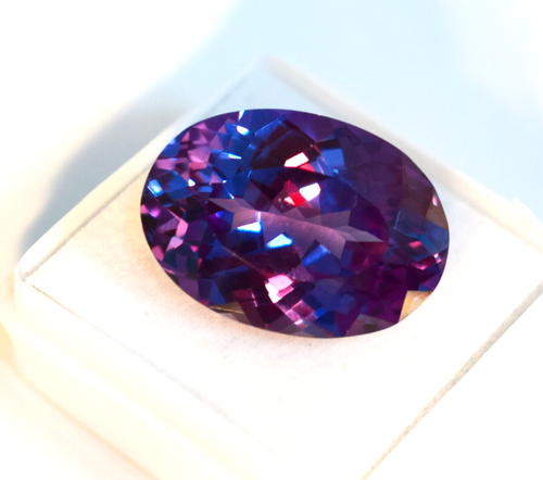Best Color Changing Oval Cut 24Ct Brazilian Alexandrite Exquisite Loose Gemstone - Picture 2 of 7