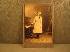 Victorian Antique Cabinet Card Photo of Young Girls First Communion Confirmation