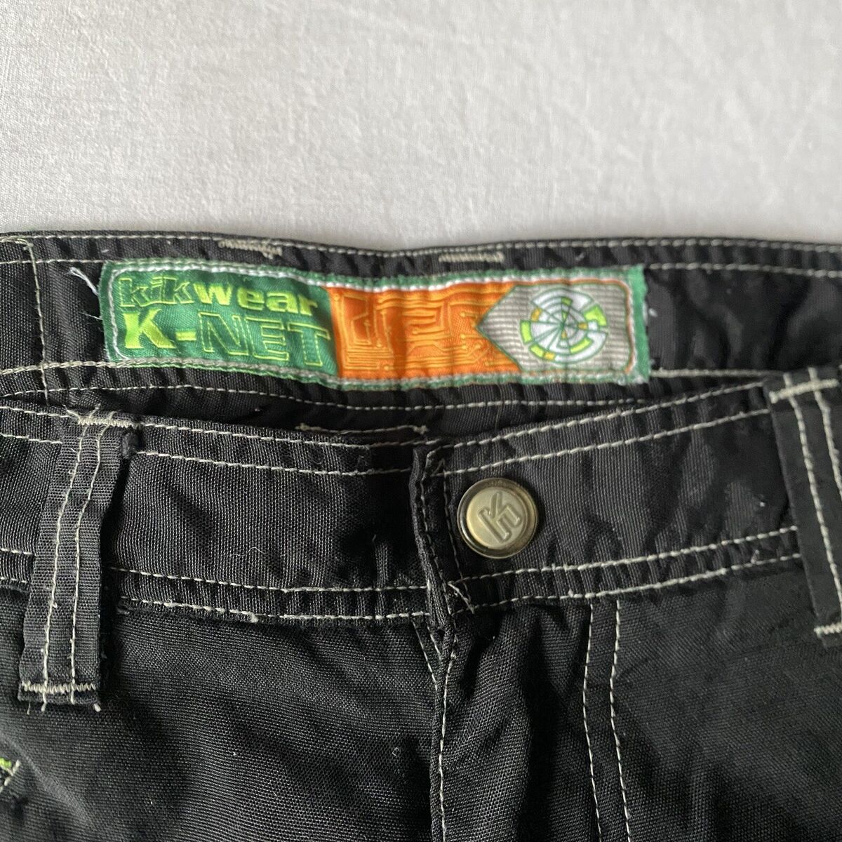 Vintage 90s Y2K Kik Wear Knet Nylon Baggy Wide Leg Rave Vintage 90s Y2K Kik Wear Knet Nylon Baggy Wide Leg Rave