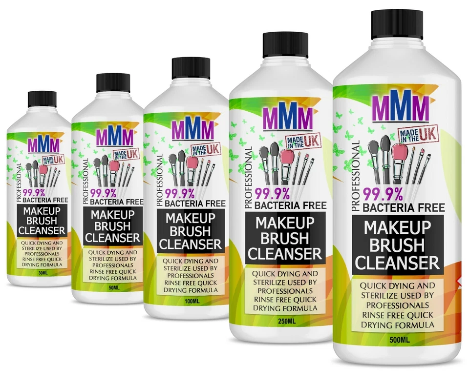 MMM MAKEUP BÜRSTE SCHNELLTROCKNENDER/STERILISIERENDE FLÜSSIGKEIT UK VERKÄUFER