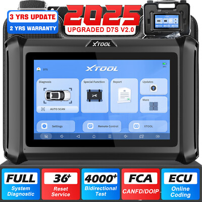 XTOOL D7S KFZ OBD2 Diagnosegerät Bidirectional Scanner Alle System ECU Coding DE