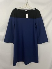 Gap NWT Womens Size M Blue 3/4 Bell Sleeve Sheath Above The Knee Dress