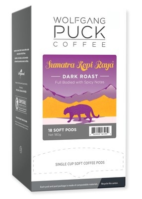 Coffee Soft Pods, Sumatra Kopi Raya, 18 count (Pack of 6)